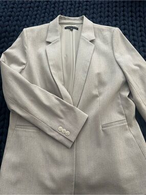 ANTONIO MELANI Tan Linen-Like Women's Tailored Blazer